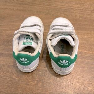 Adidas Stan smith green and white Velcro sneakers